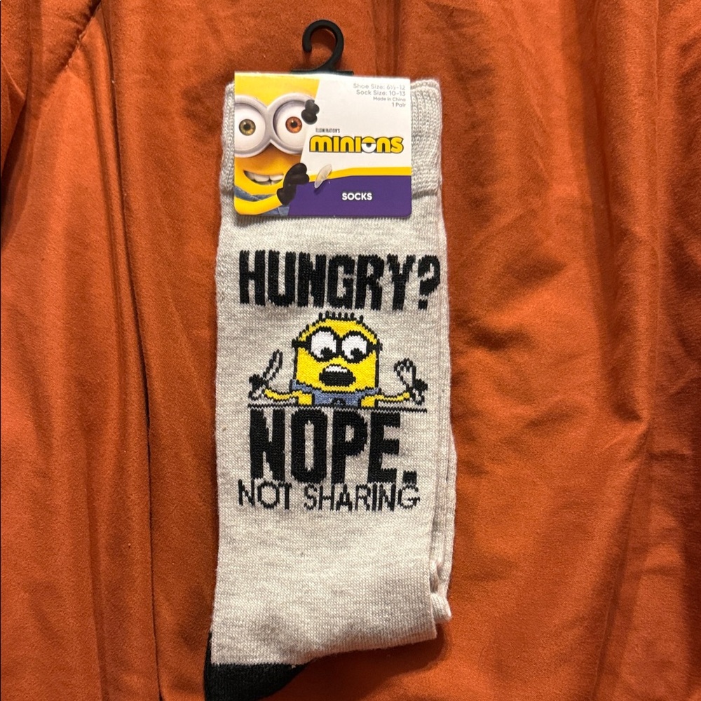Gray and Black minions socks